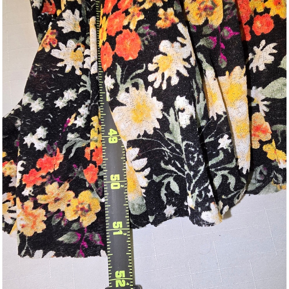 Maeve Anthropologie Floral Smocked Maxi Dress Black V-Neck‎ 3/4 Sleeve XS - Picture 13 of 16